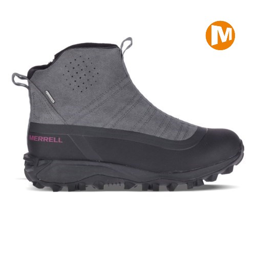 Dámské Trekové Boty Merrell Thermo Snowdrift Zip Mid Shell Černé/Šedé (CZ. NRLXQ)